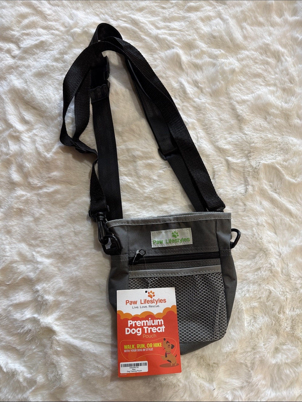 Paw Lifestyles Gray Dog Treat Pouch - Hands-Free Training Bag